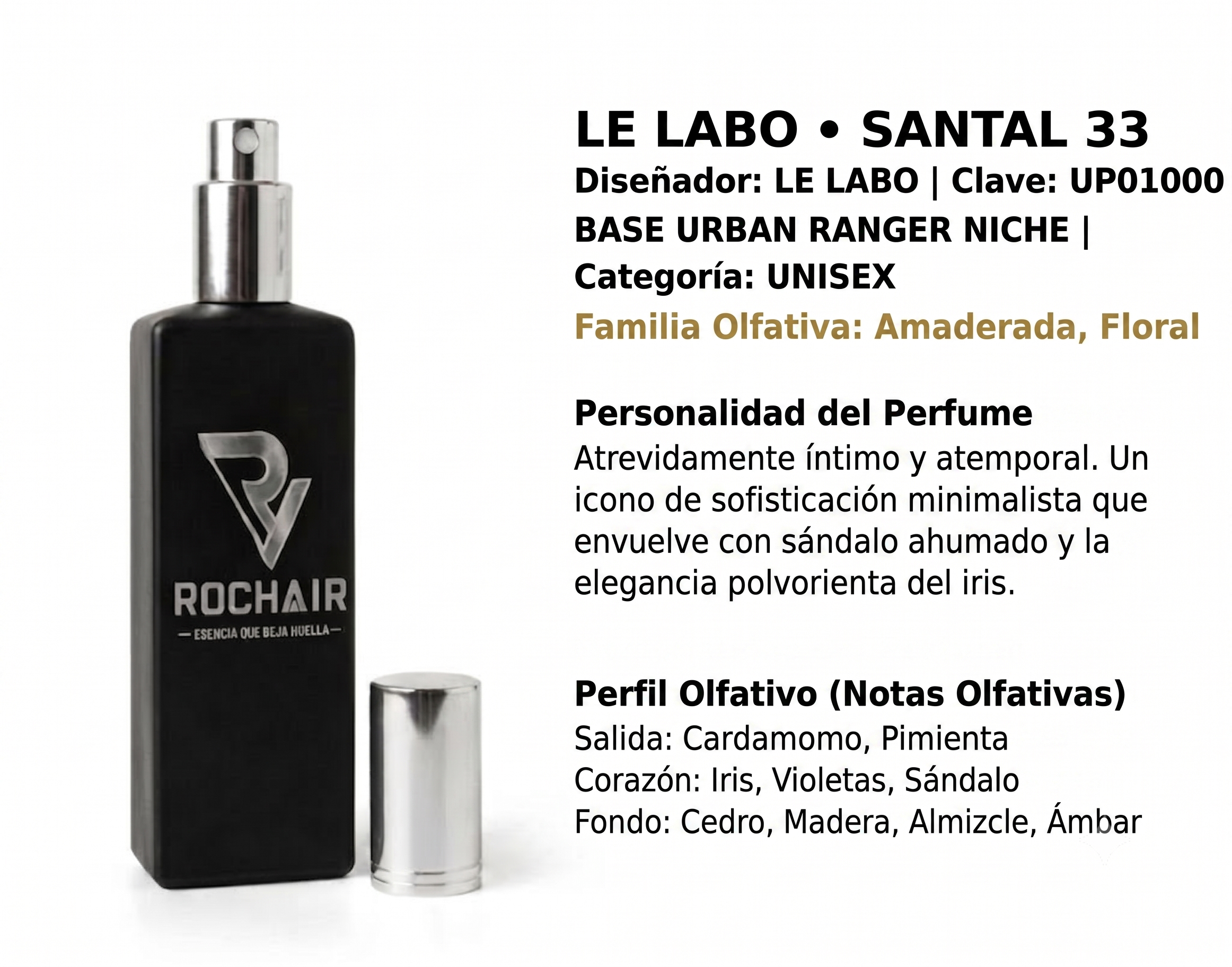 Madera Nómada | Inspirado en Santal 33 de Le Labo